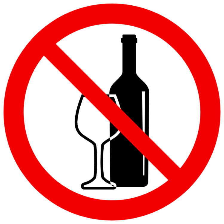 No alcohol sign